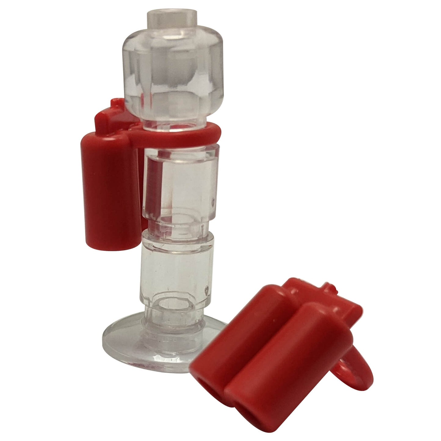 LEGO® minifigure air tank (part 3838) in red with twin oxygen cylinders used for scuba diver or space minifigure accessories
