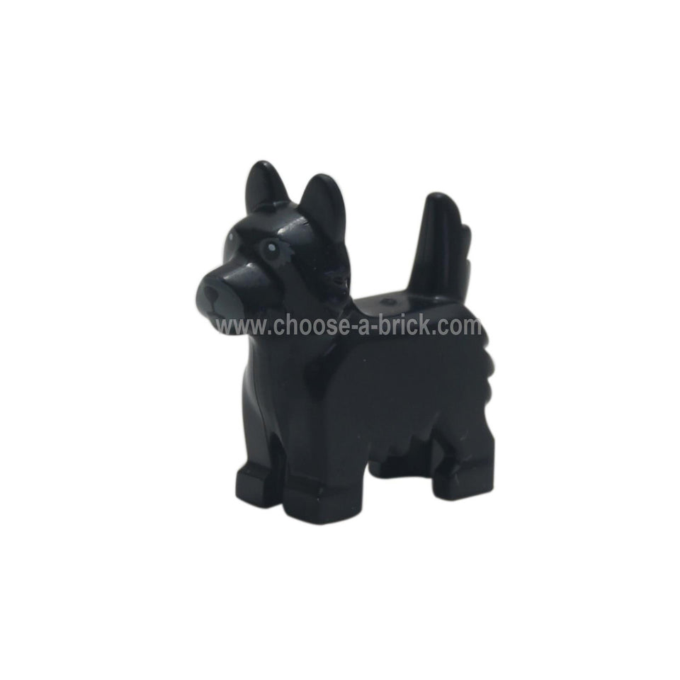 Světlá Zelená Pes, teriér s Světlá Zelená očima a nosem na šedém pozadí - LEGO Minifigurka 