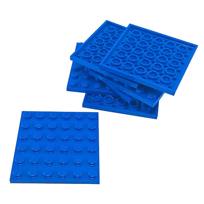 LEGO® 6x6-os lapka tartós kék műanyagból, tökéletes alapok, platformok és masszív szerkezeti MOCs építéséhez.
