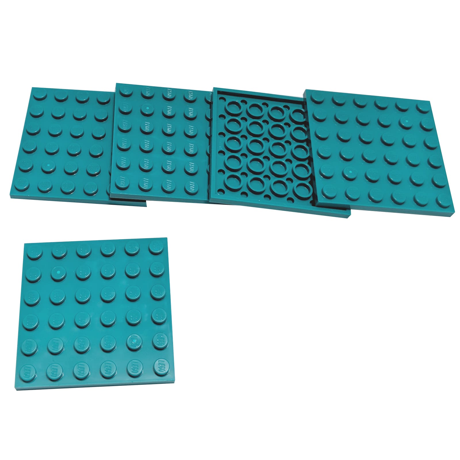 LEGO® 6x6-os lapka tartós sötét türkiz műanyagból, tökéletes alapok, platformok és masszív szerkezeti MOCs építéséhez.
