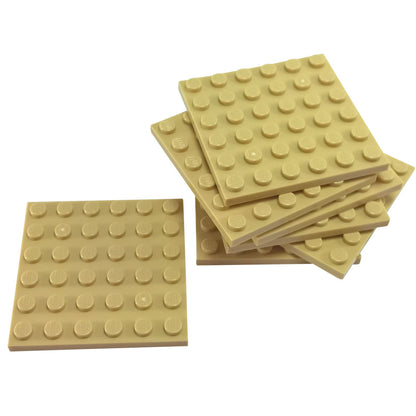 LEGO® 6x6-os lapka tartós bézs műanyagból, tökéletes alapok, platformok és masszív szerkezeti MOCs építéséhez.
