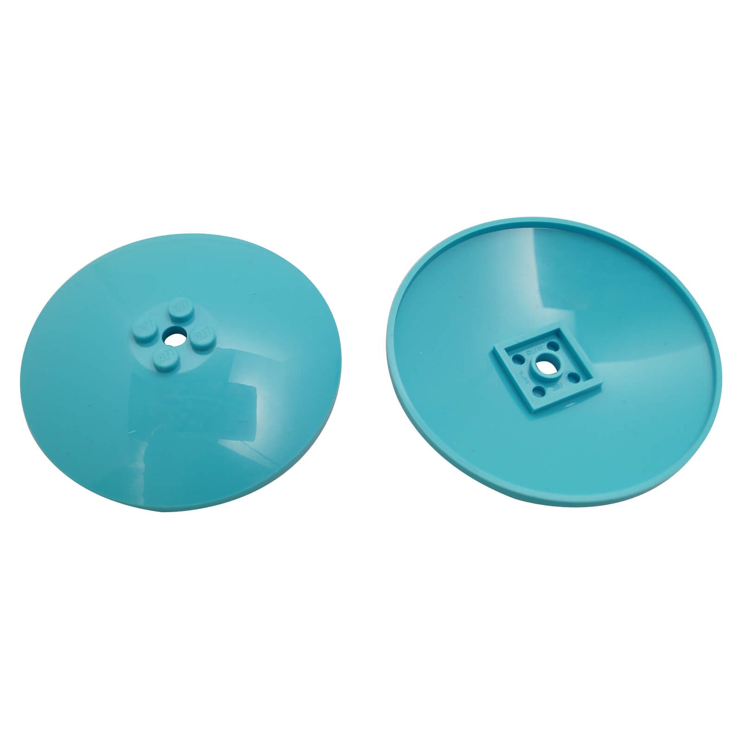 LEGO® dish 3961 8 x 8 inverted radar dish with solid studs and central opening medium azure