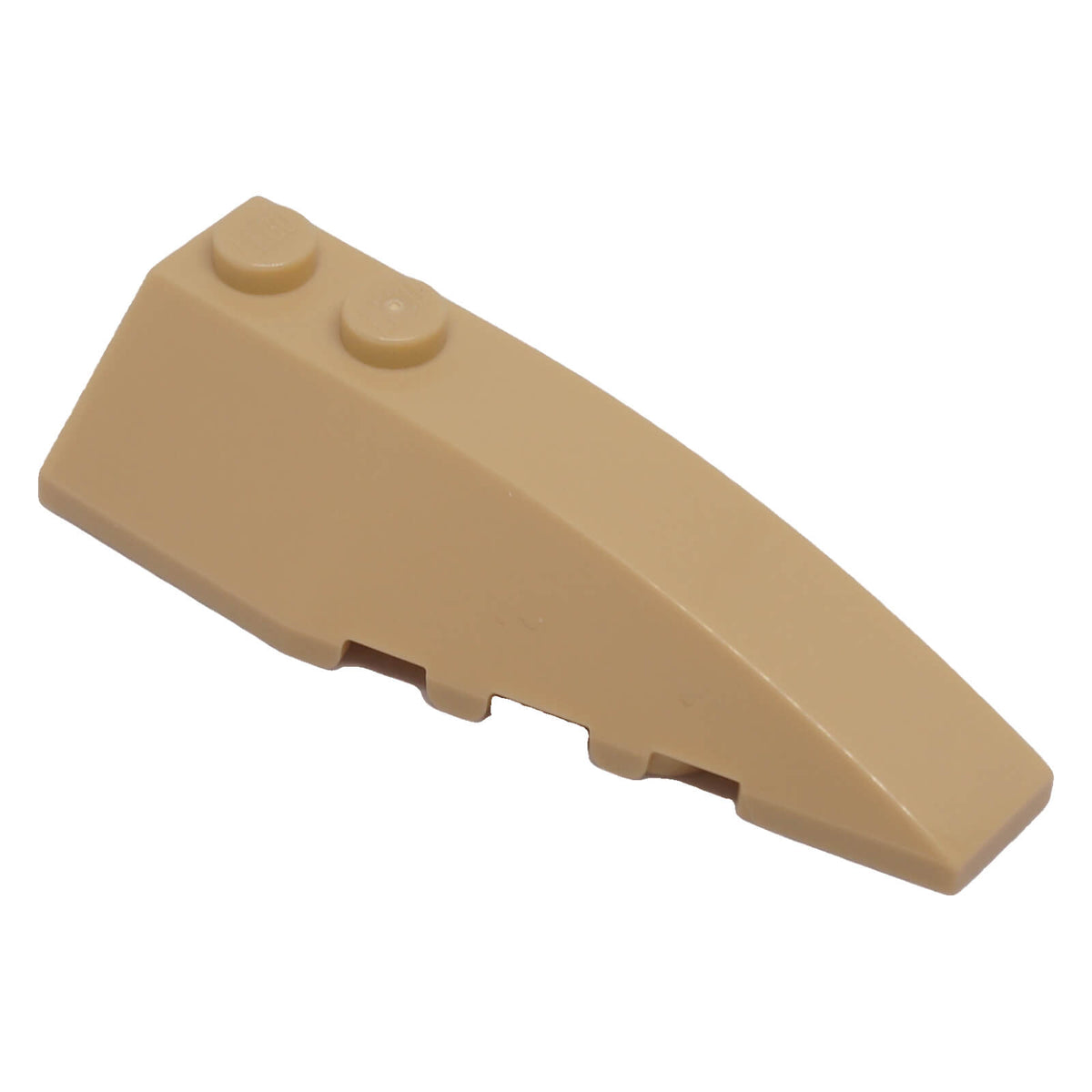 LEGO® wedge 41747 6 x 2 right with long tapered surface and two top studs tan