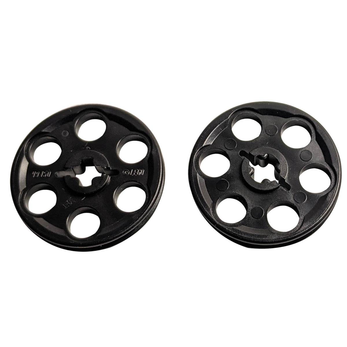 LEGO® 4185 Technic Wedge Belt Wheel (Pulley) front view in black