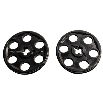 LEGO® 4185 Technic Wedge Belt Wheel (Pulley) front view in black