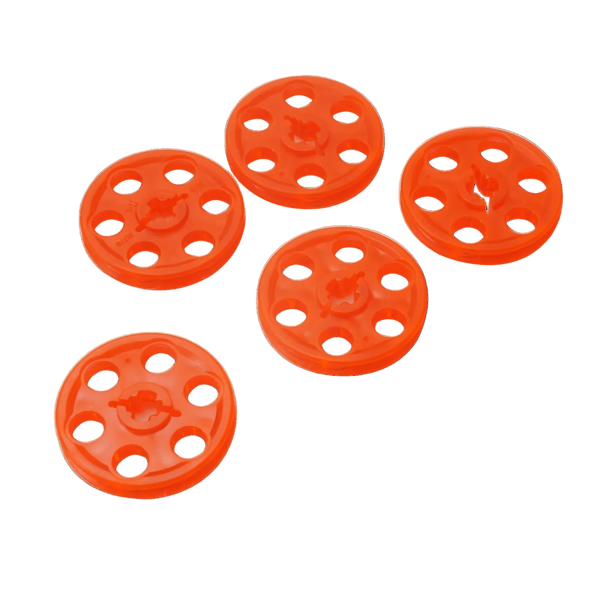 LEGO® 4185 Technic Wedge Belt Wheel (Pulley) front view in orange