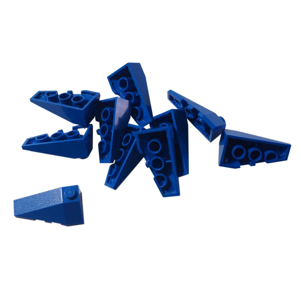 Bleu LEGO® pièce en coin 4x2 triple-gauche inclinée 43710 utilisée pour la mise en forme angulaire sur les véhicules et les constructions
