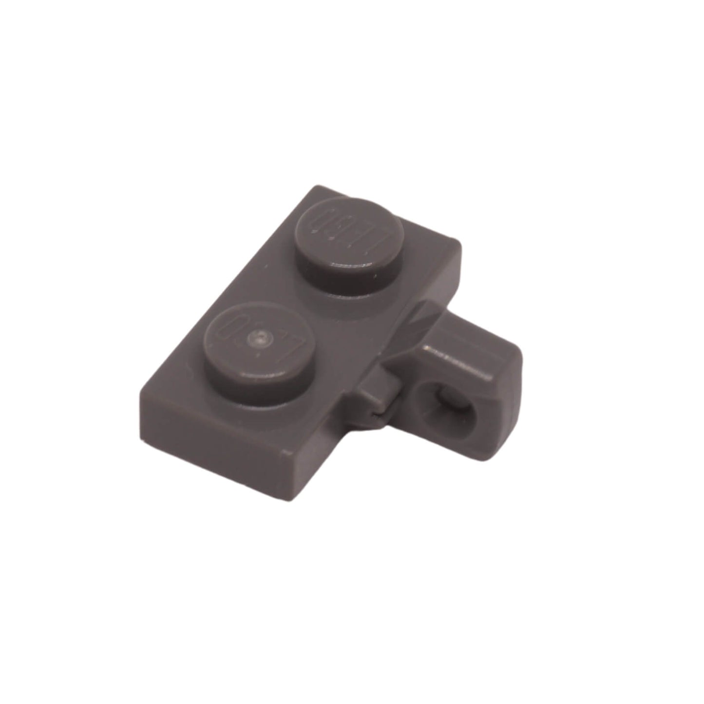 LEGO® hinge plate 44567a 1 x 2 locking plate with side hinge finger and bottom groove dark bluish gray