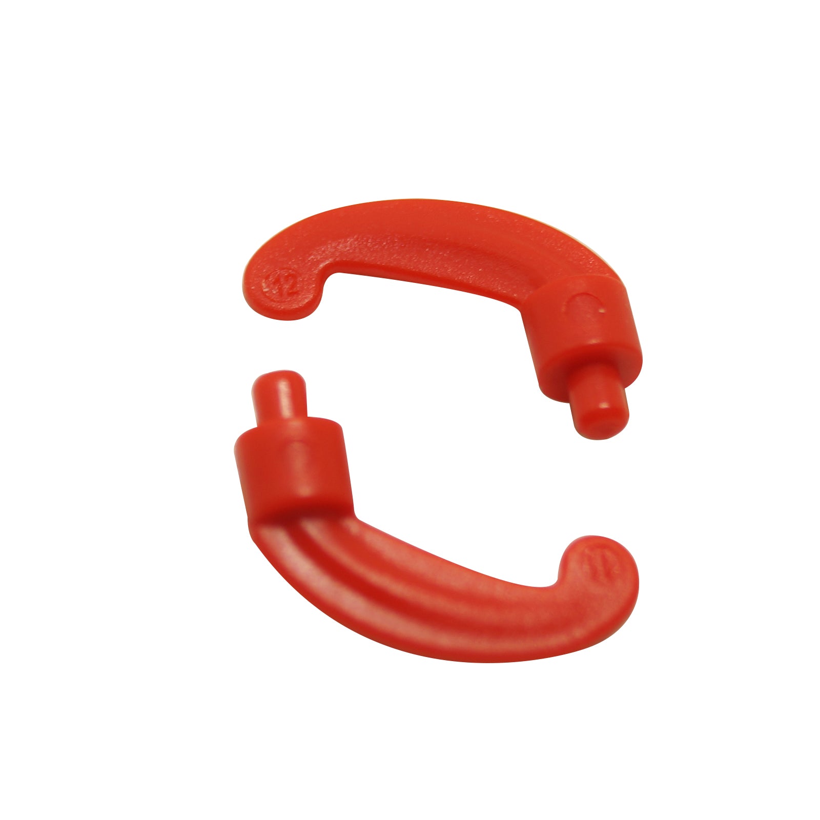 LEGO® minifigure plume feather small (part 4502a) in red used as decorative helmet crest for castle and historical minifigures
