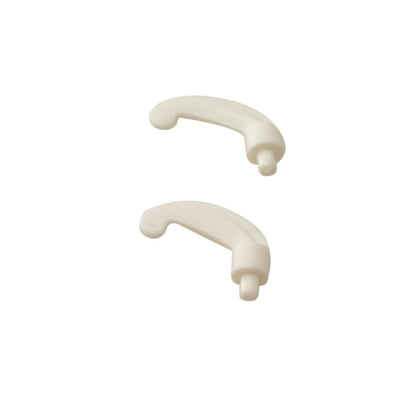 LEGO® minifigure plume feather small (part 4502a) in white used as decorative helmet crest for castle and historical minifigures

