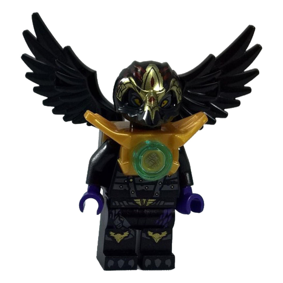 LEGO Legends of Chima Rawzom minifigure with black wings and gold armor