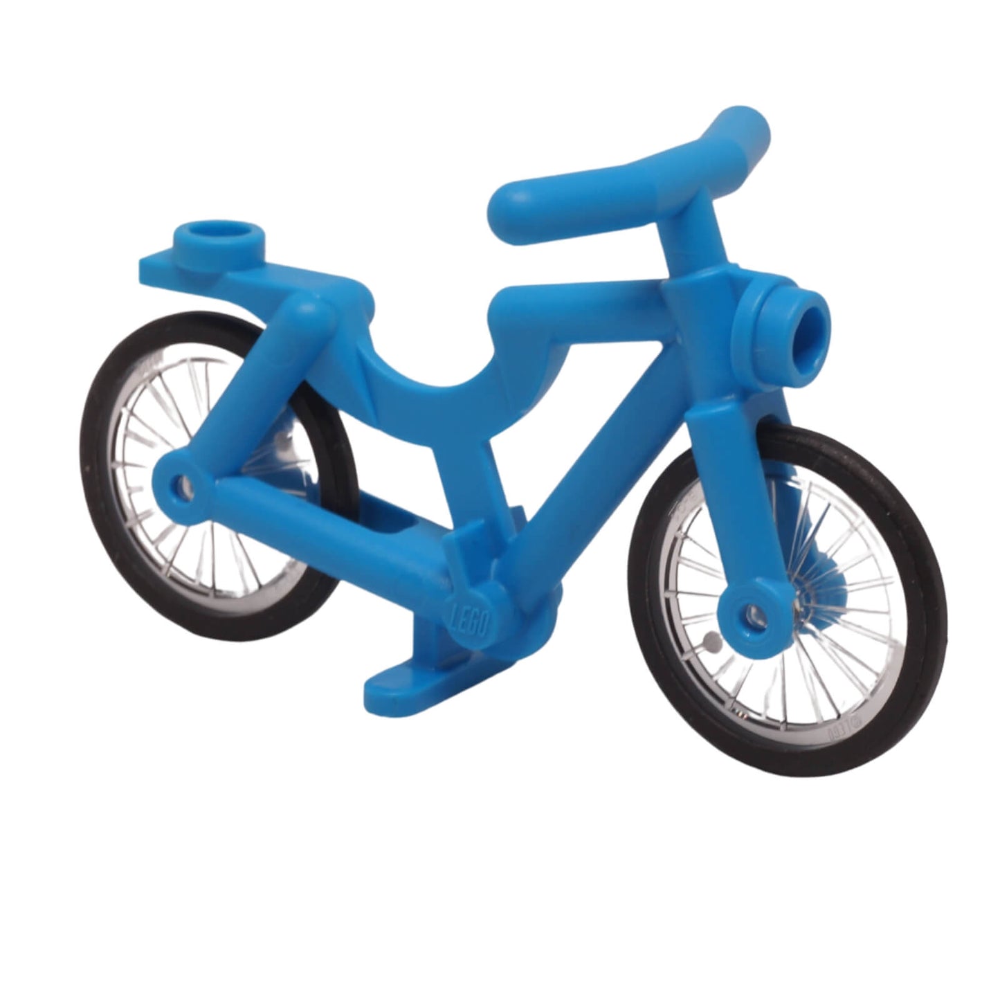 LEGO® bicycle 4719c02 with dark azure frame handlebars trans-clear wheels and black hard rubber tires