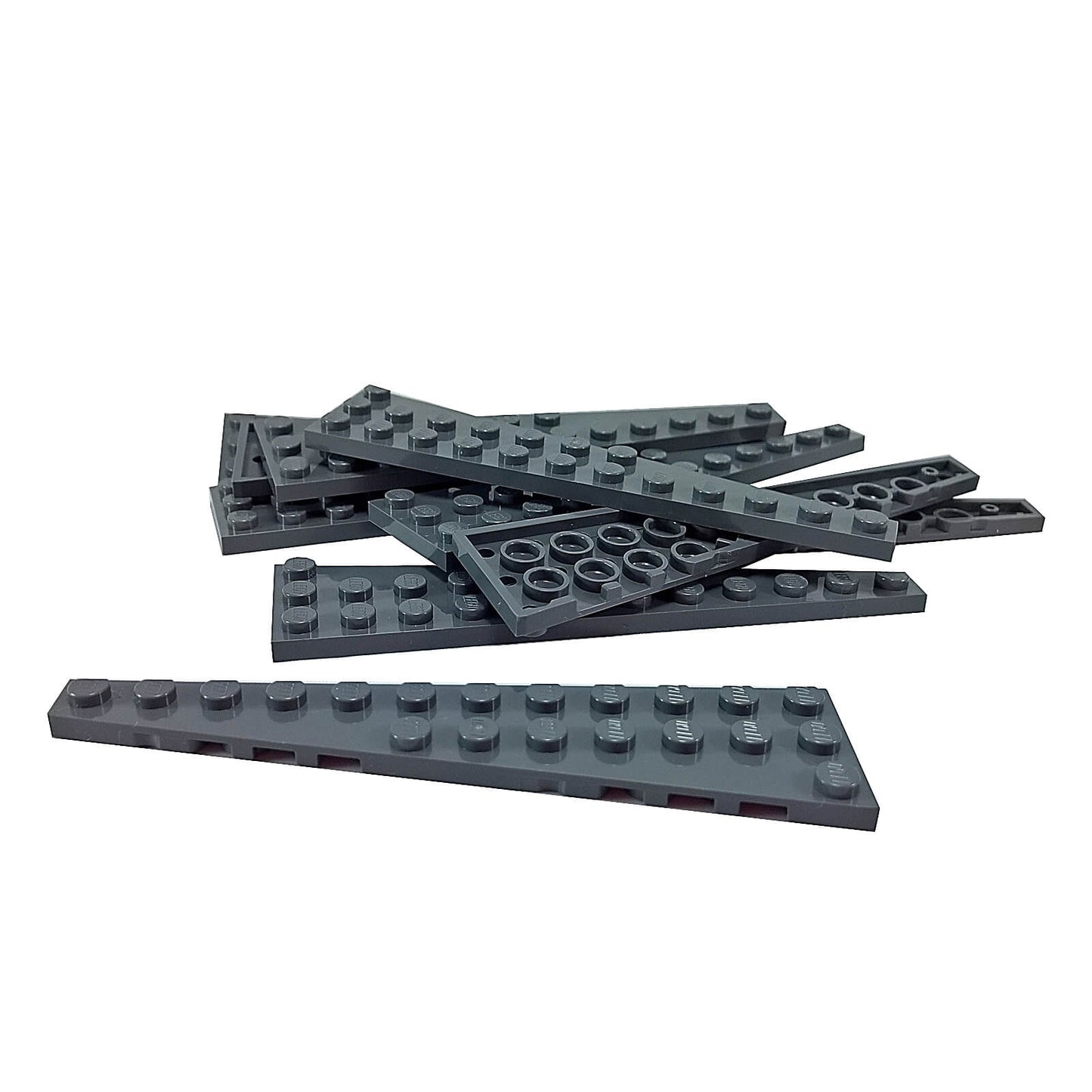 Dark bluish gray wedge plate 12x3 left part 47397 angled building piece
