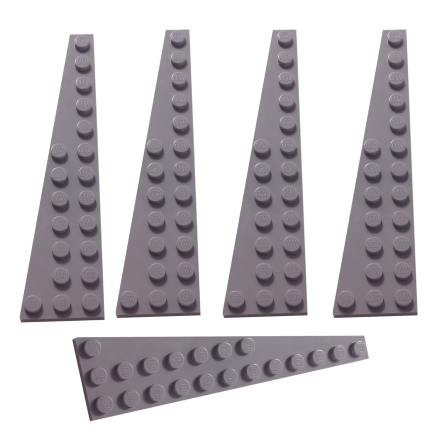 Light bluish gray wedge plate 12x3 left part 47397 angled building piece
