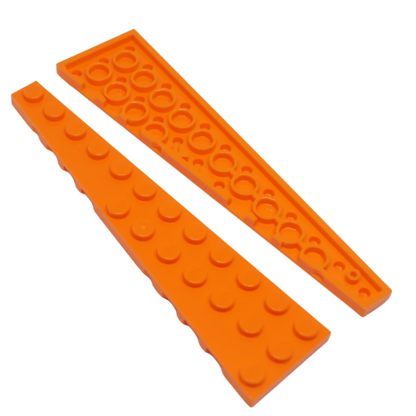 Orange wedge plate 12x3 left part 47397 angled building piece
