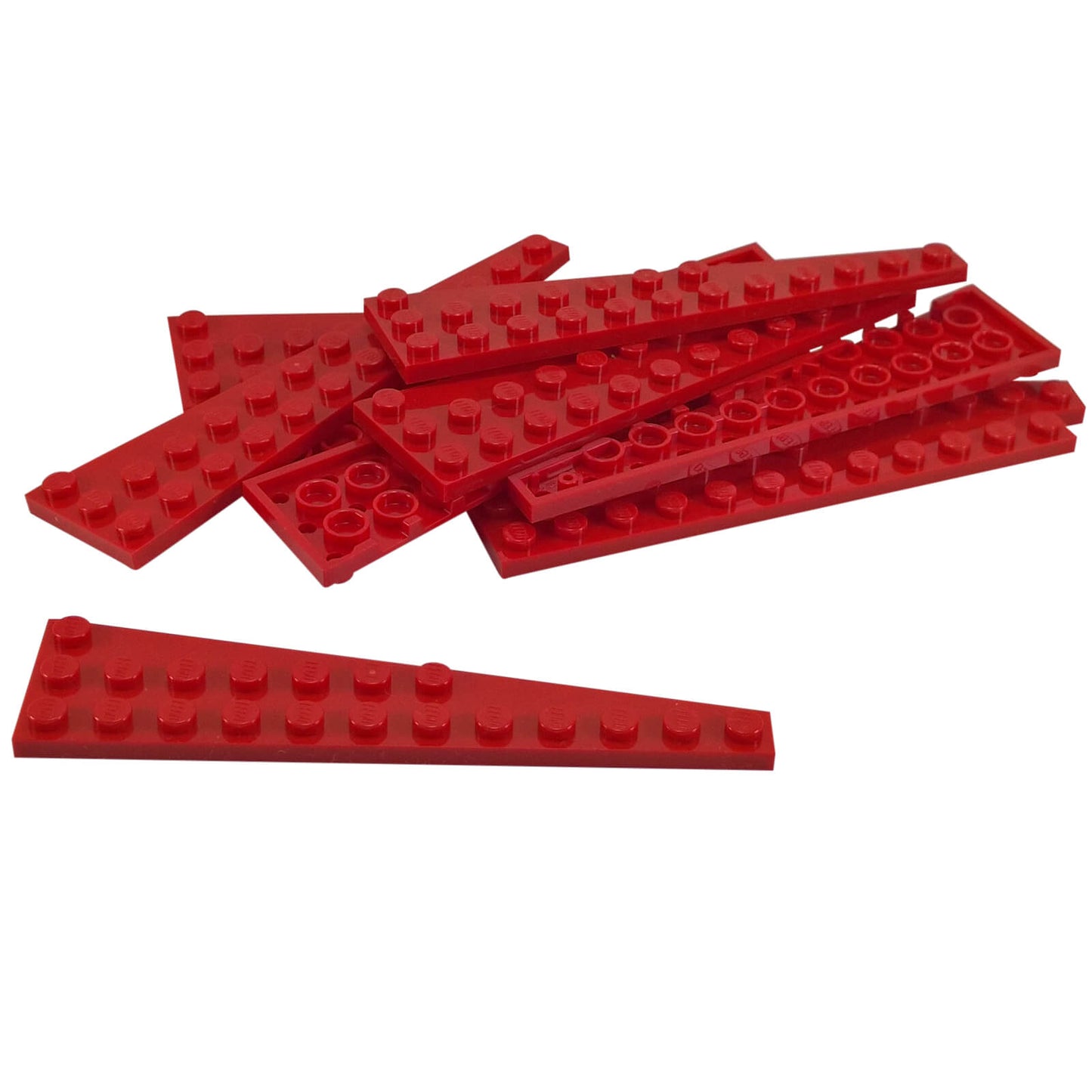 Red wedge plate 12x3 left part 47397 angled building piece

