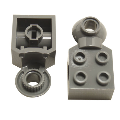LEGO® Technic Brick Modified 2 x 2 with pin hole and horizontal rotation joint ball in dark bluish gray