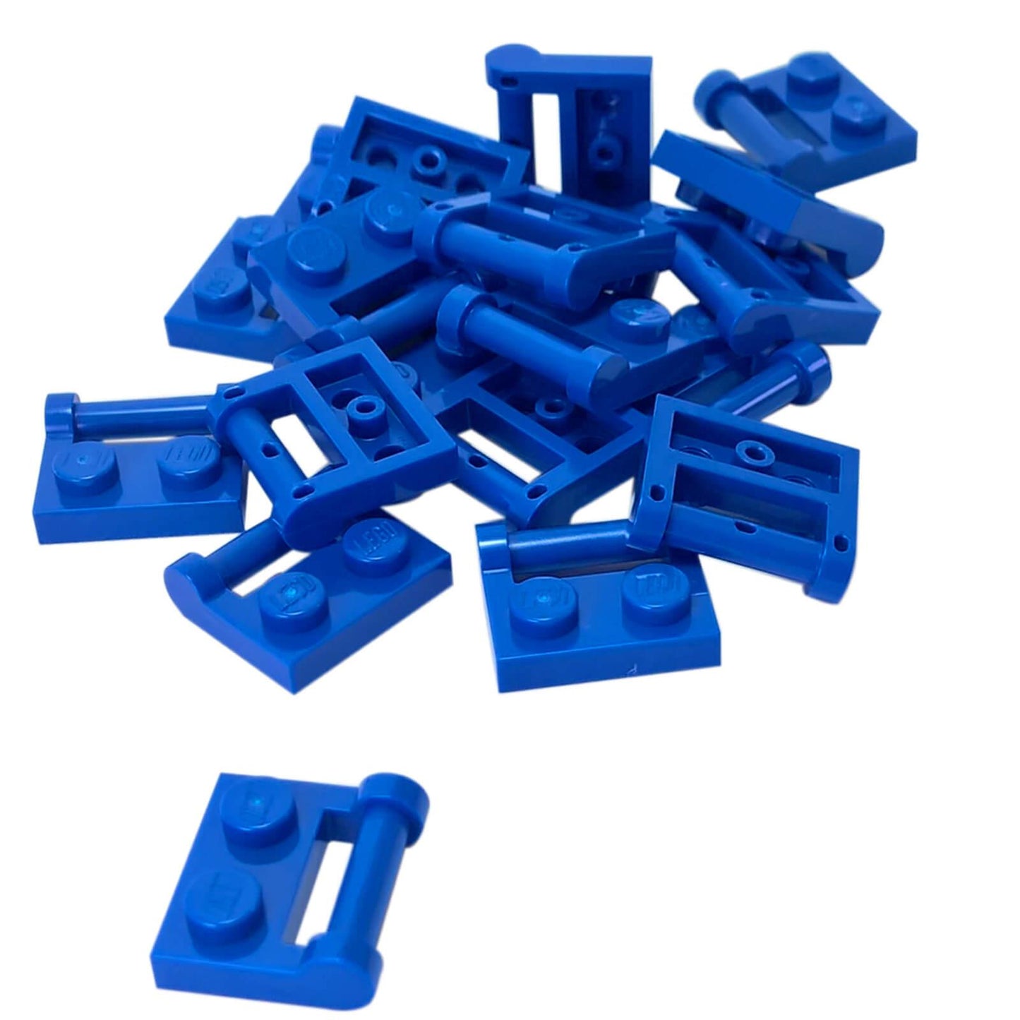 LEGO® modified plate 48336 1 x 2 with side bar handle and closed ends blue