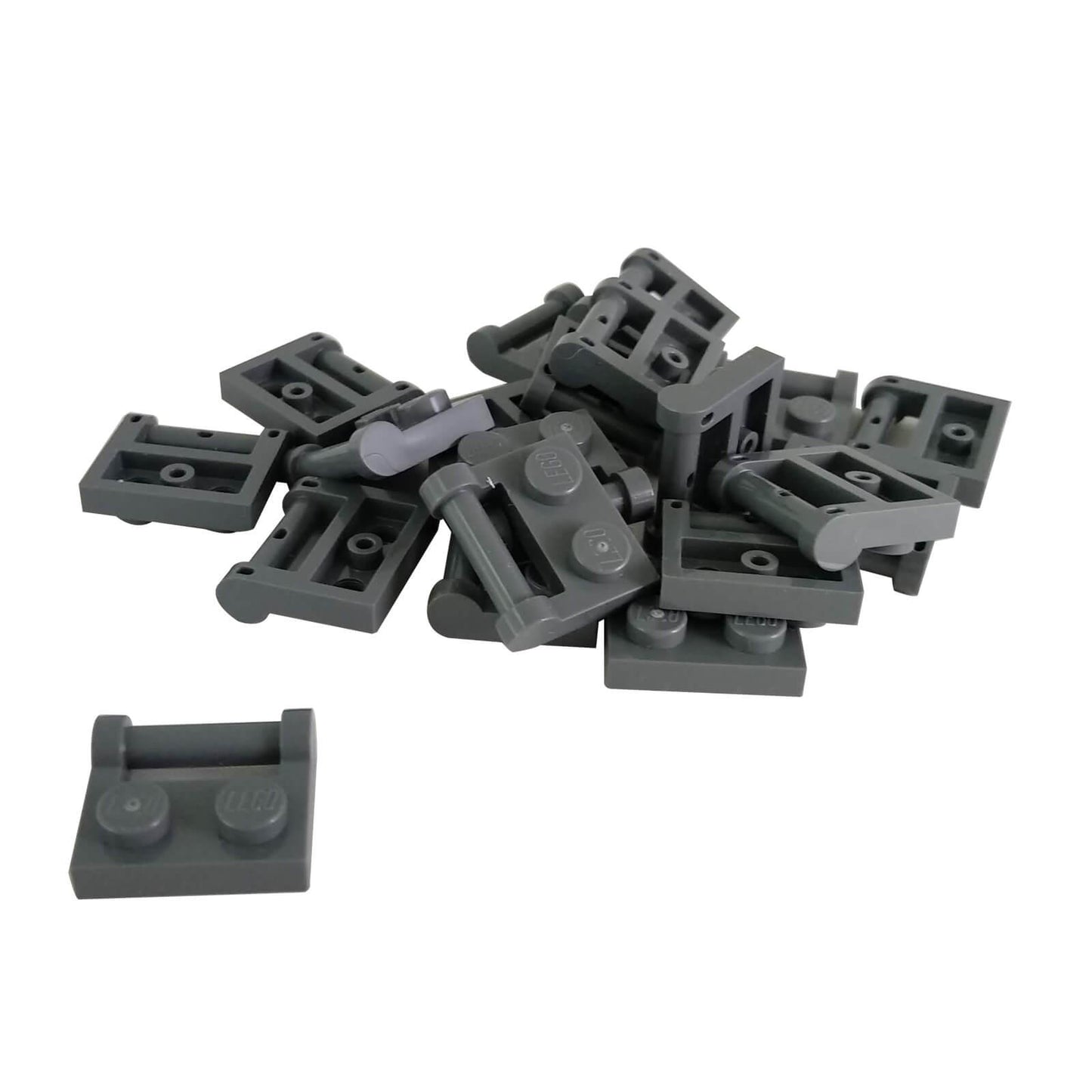 LEGO® modified plate 48336 1 x 2 with side bar handle and closed ends dark bluish gray