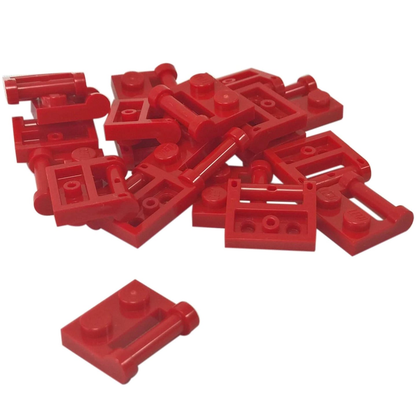 LEGO® modified plate 48336 1 x 2 with side bar handle and closed ends red
