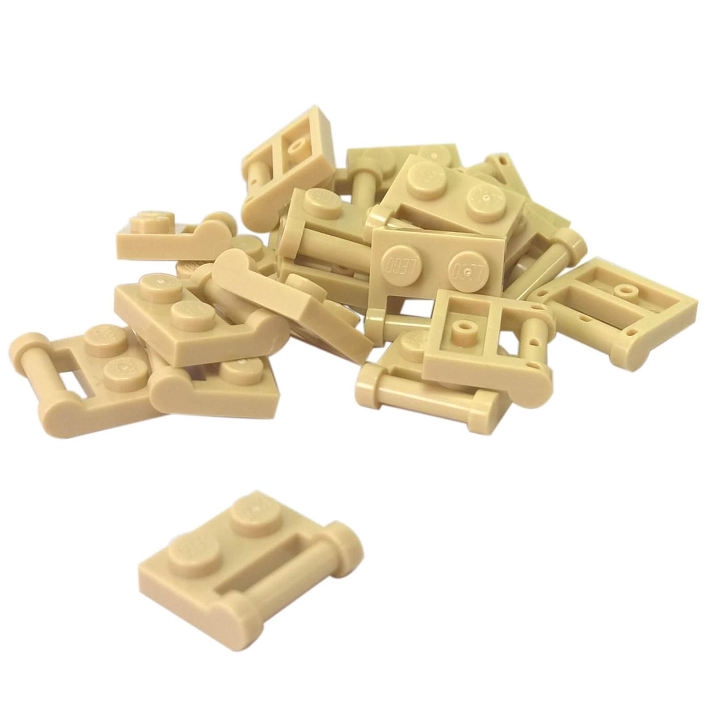 LEGO® modified plate 48336 1 x 2 with side bar handle and closed ends tan