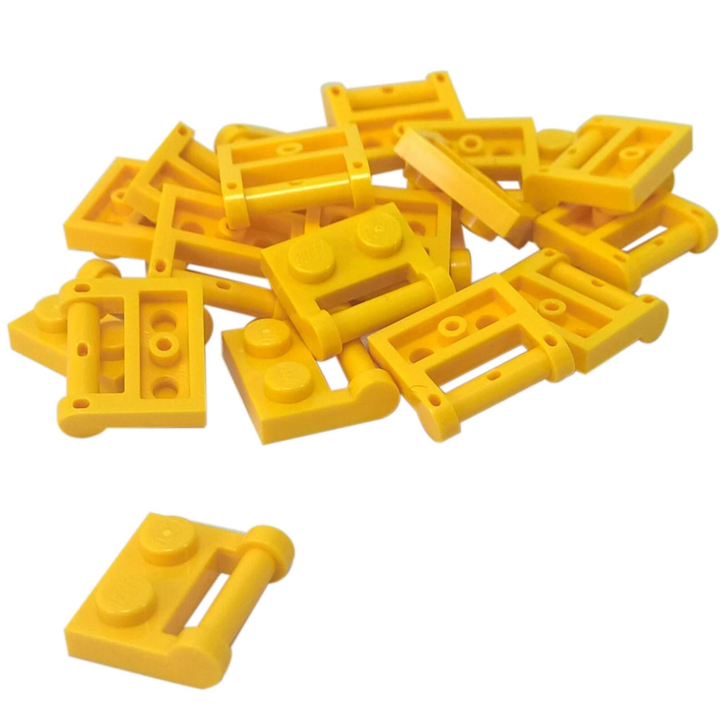 LEGO® modified plate 48336 1 x 2 with side bar handle and closed ends yellow