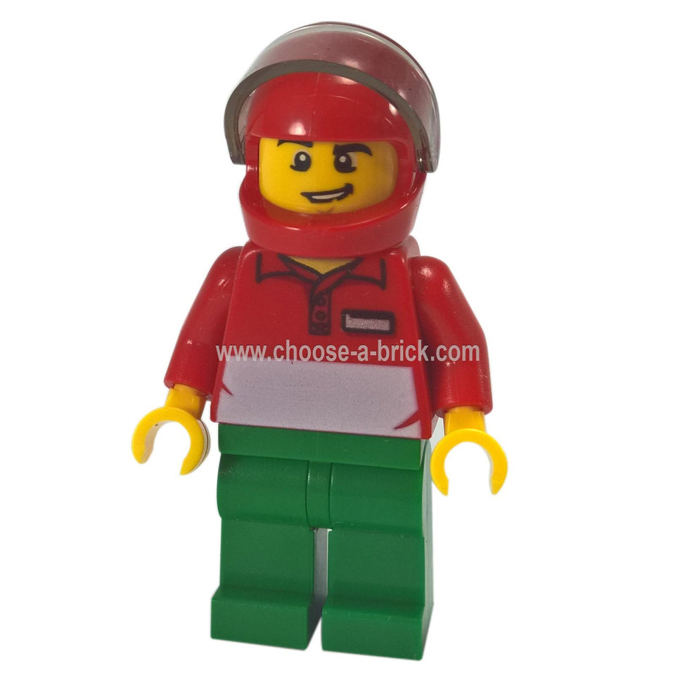 LEGO Minifigura - Hombre de entrega de pizza de la Plaza de la Ciudad