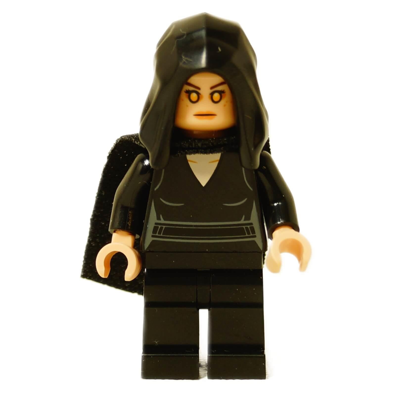 LEGO Darth Rey minifigure from Star Wars set 75389, front view with serious face