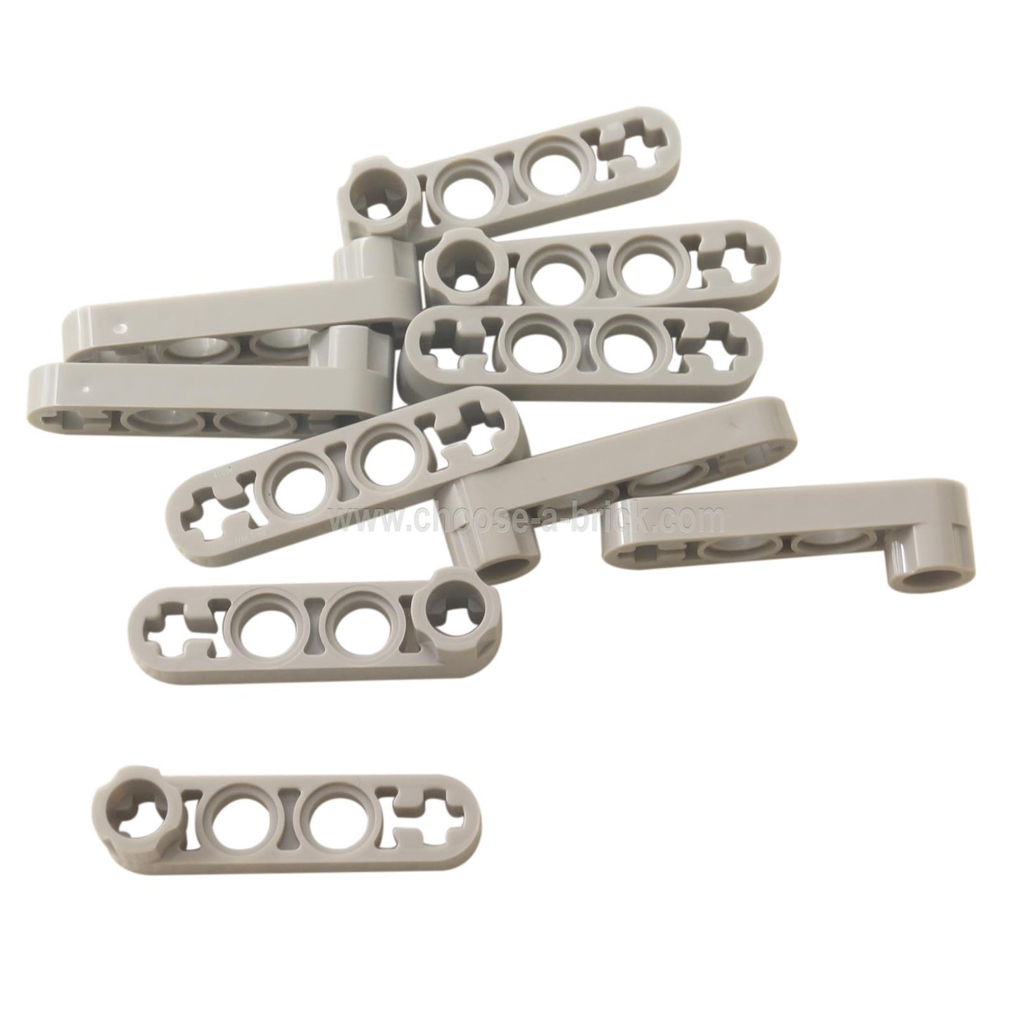 Light Bluish Gray LEGO® Technic Liftarm 1 x 4 with Stud Connectors (2825) — versatile Technic element for linking gears and frames.  