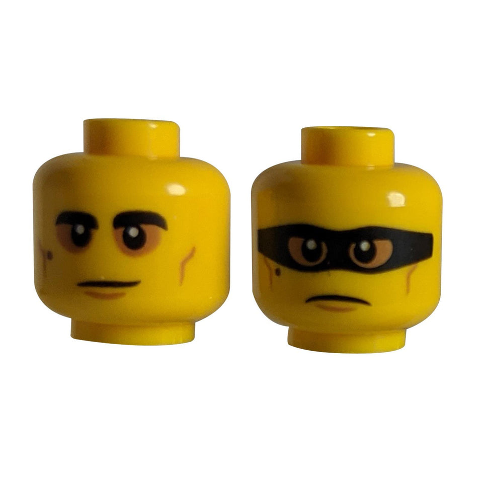 Dupla Face - Olheiras / Sobrancelha Fruncida com Padrão de Máscara Preta 