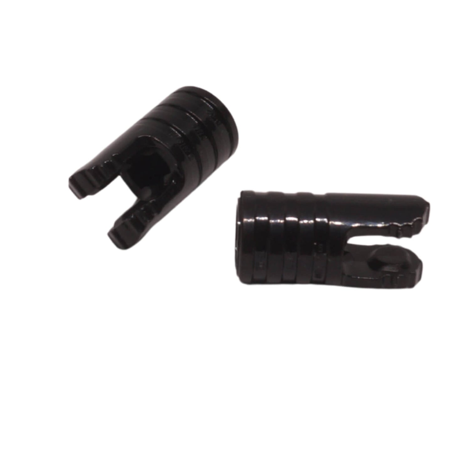 LEGO® hinge cylinder 57360 1 x 2 locking part with two fingers and ridged barrel black