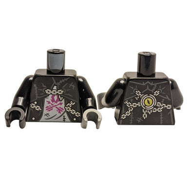Torse avec chaînes et motif d'œil 