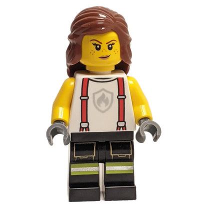 Firefighter Female with Suspenders & Reflective Stripes