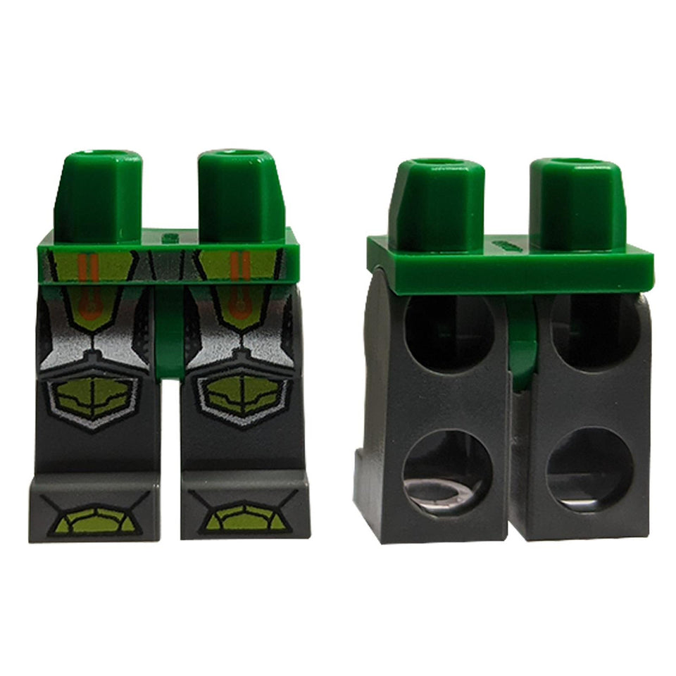 Patrón de Circuitería, Armadura y Rodilleras de LEGO - lego970c85pb15greennew - diseño frontal