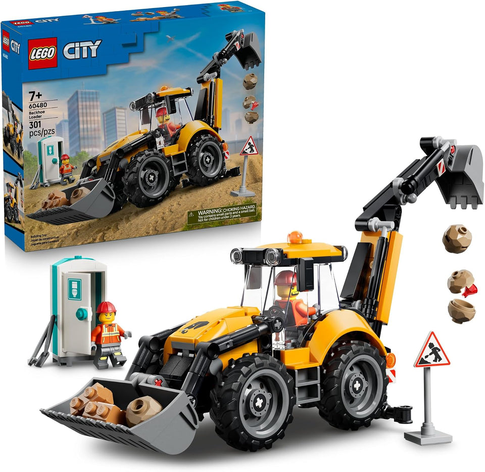 Yellow Backhoe Loader 60480