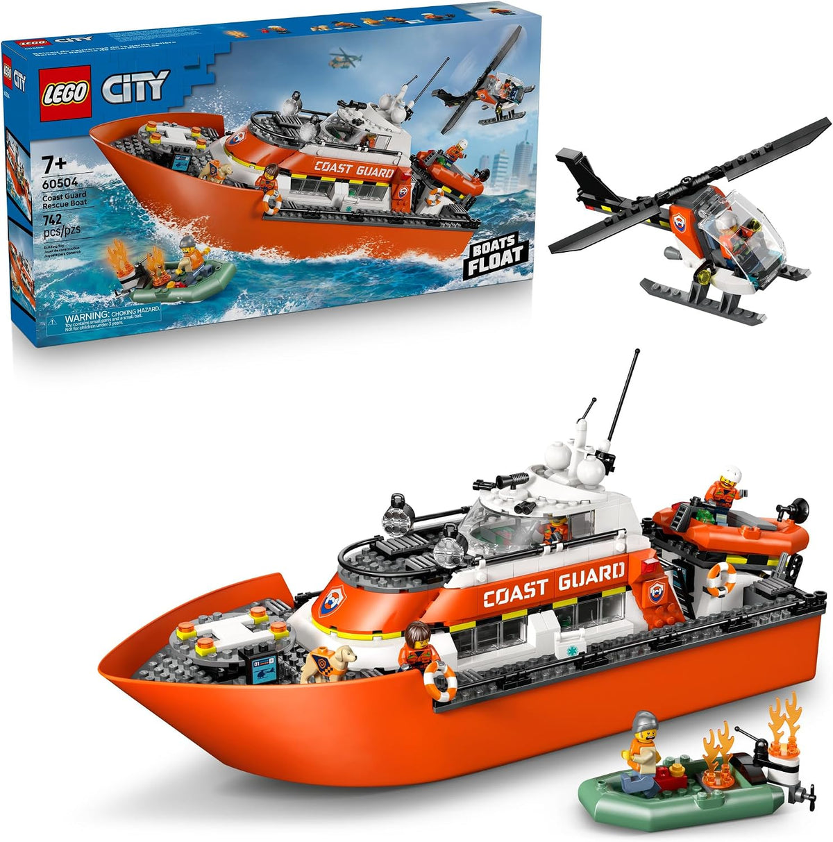 Coast Guard Rescue Boat & Helicopter 60504