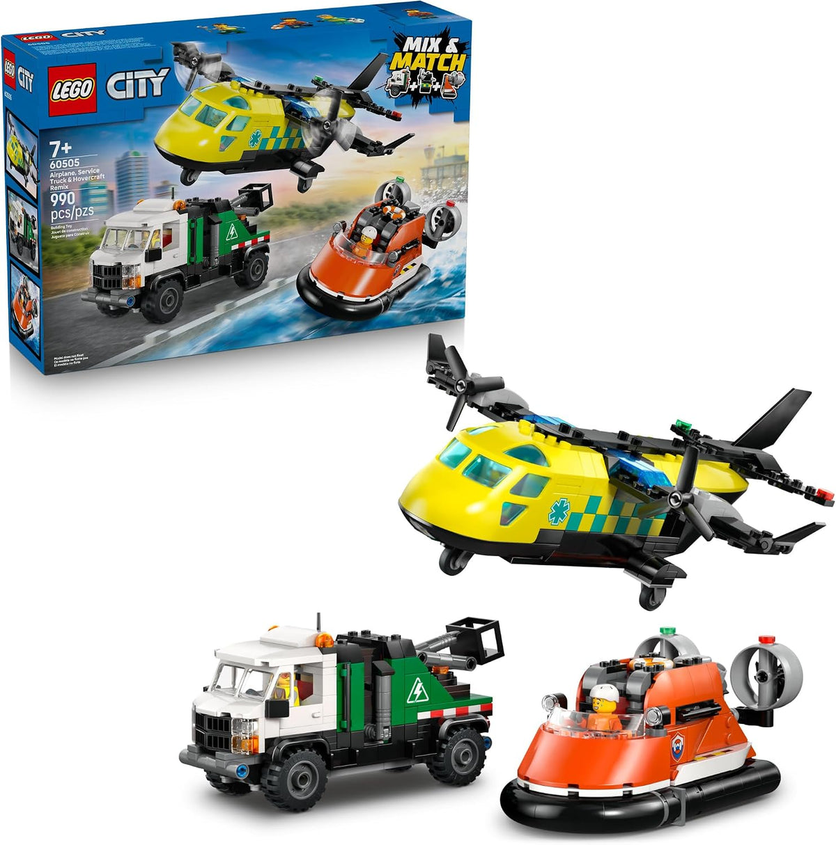 Airplane, Service Truck & Hovercraft Remix 60505