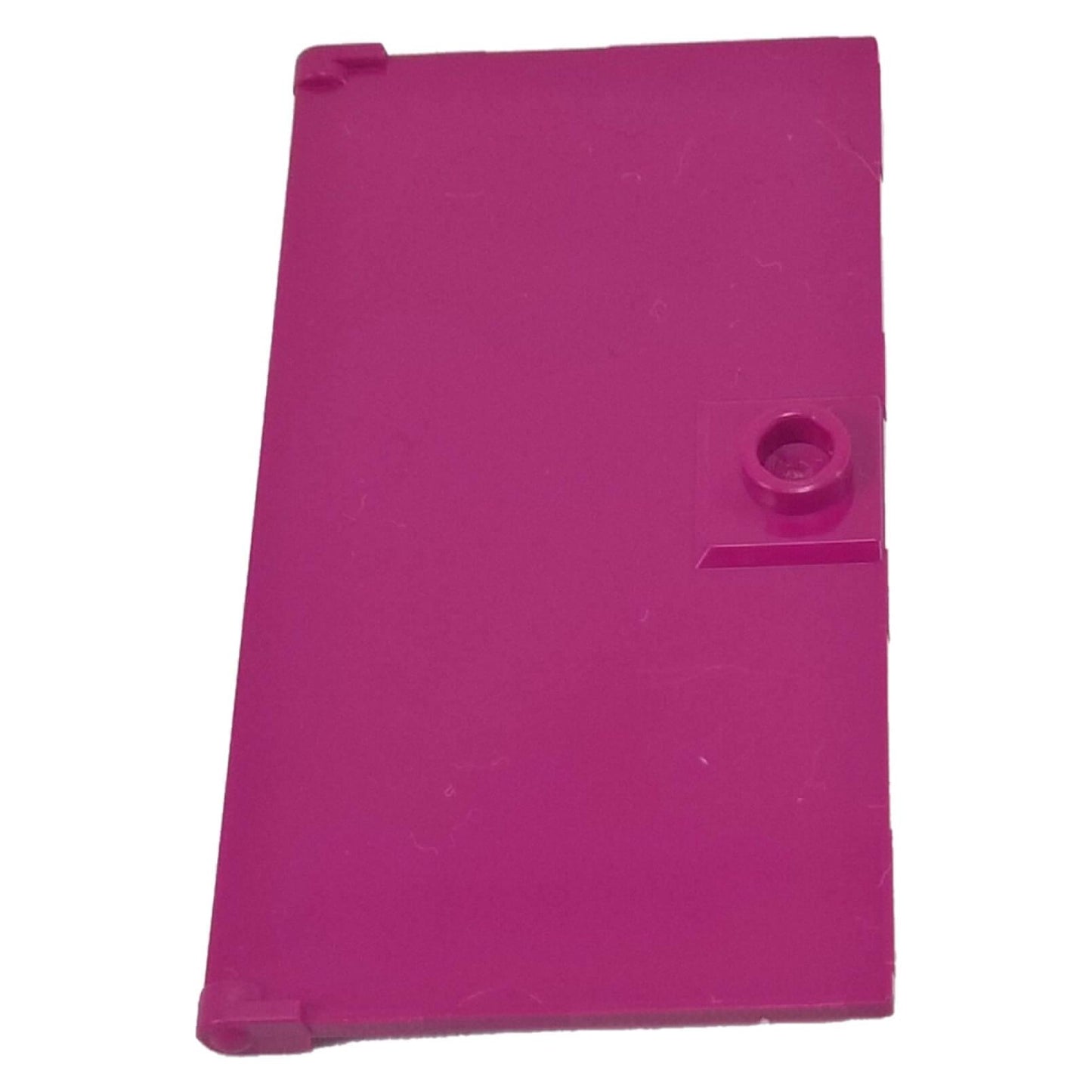 LEGO® door 60616 1 x 4 x 6 transparent panel with stud handle and side hinge pins magenta