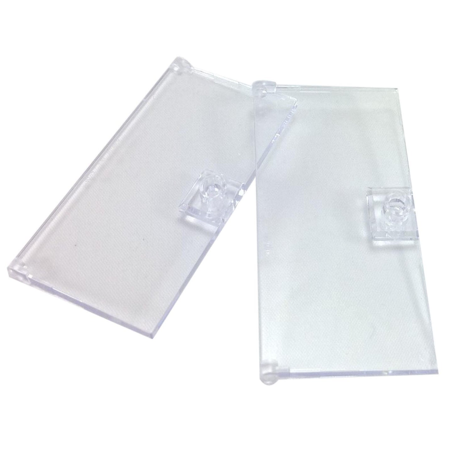 LEGO® door 60616 1 x 4 x 6 transparent panel with stud handle and side hinge pins trans-clear