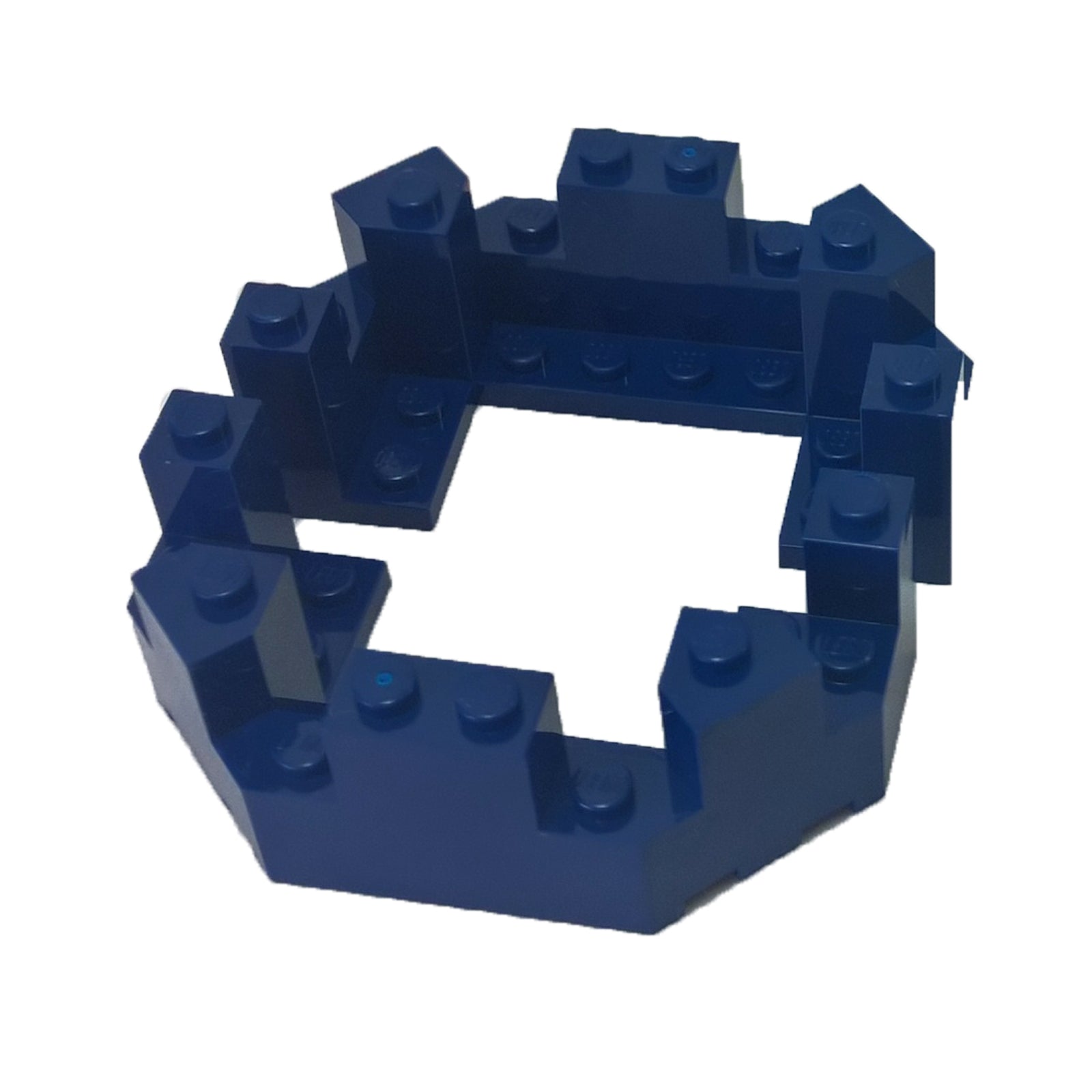 LEGO® castle turret top 4 x 8 x 2 1/3 (part 6066) in dark blue used for medieval towers, battlements, and fortress walls
