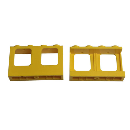 Window 1 x 4 x 2 Plane, Single Top Hole and Single Bottom Hole for Glass