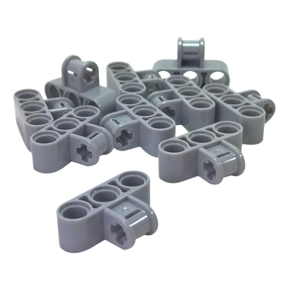 LEGO® Technic connector 63869 axle and pin connector perpendicular triple with three openings light bluish gray