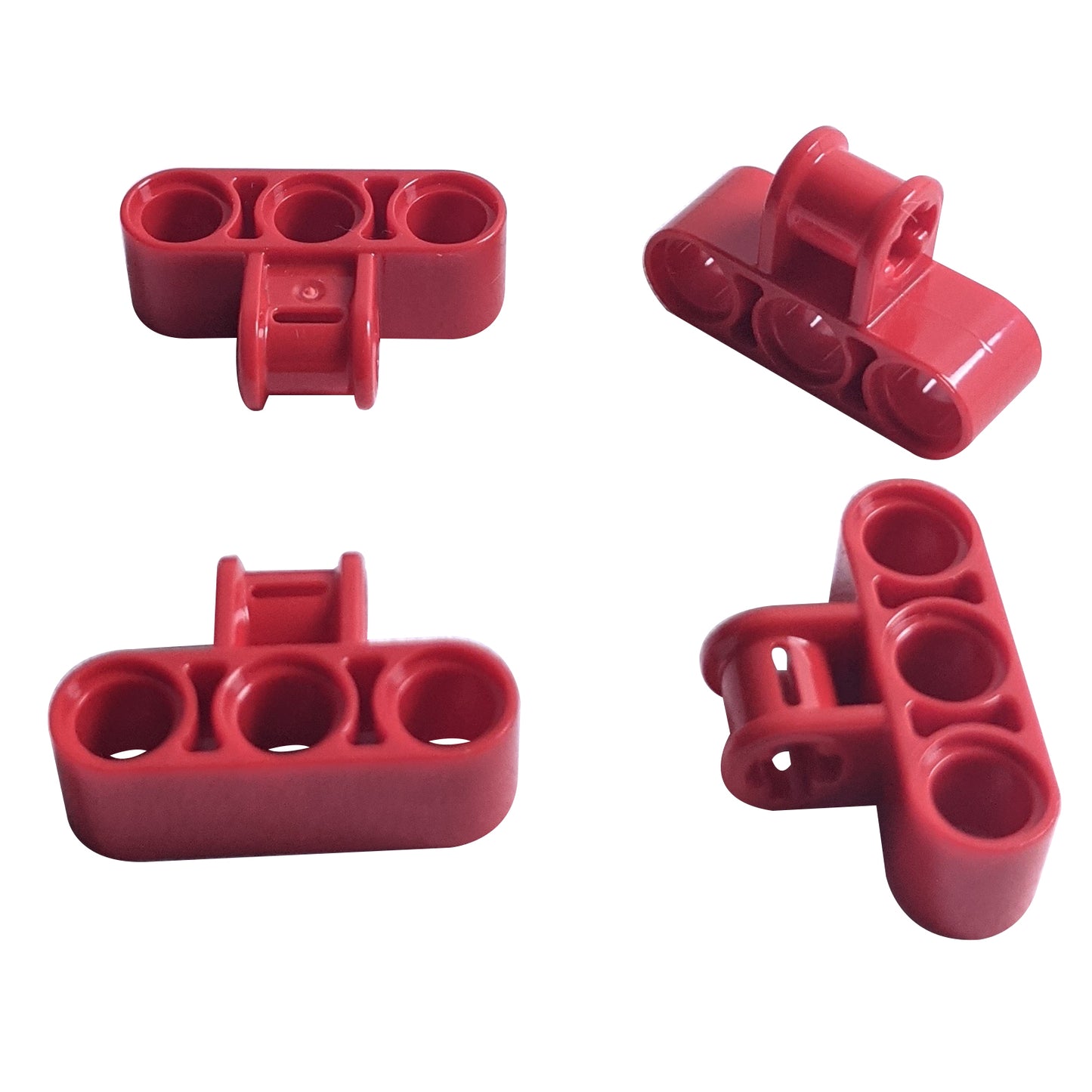 LEGO® Technic connector 63869 axle and pin connector perpendicular triple with three openings red