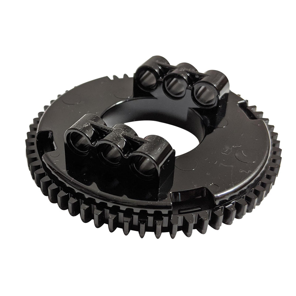 LEGO® Technic turntable top with 60 teeth in black, rotating gear ring part for Technic mechanisms