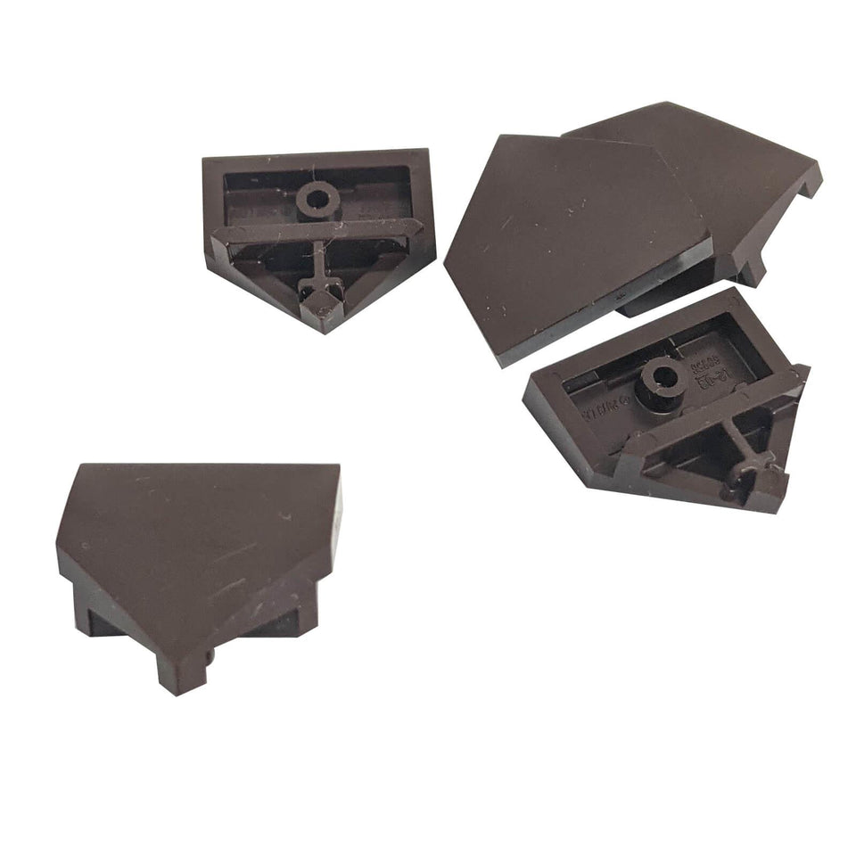 LEGO® wedge 66956 2 x 2 x 2/3 pointed with sloped top and hollow underside dark brown
