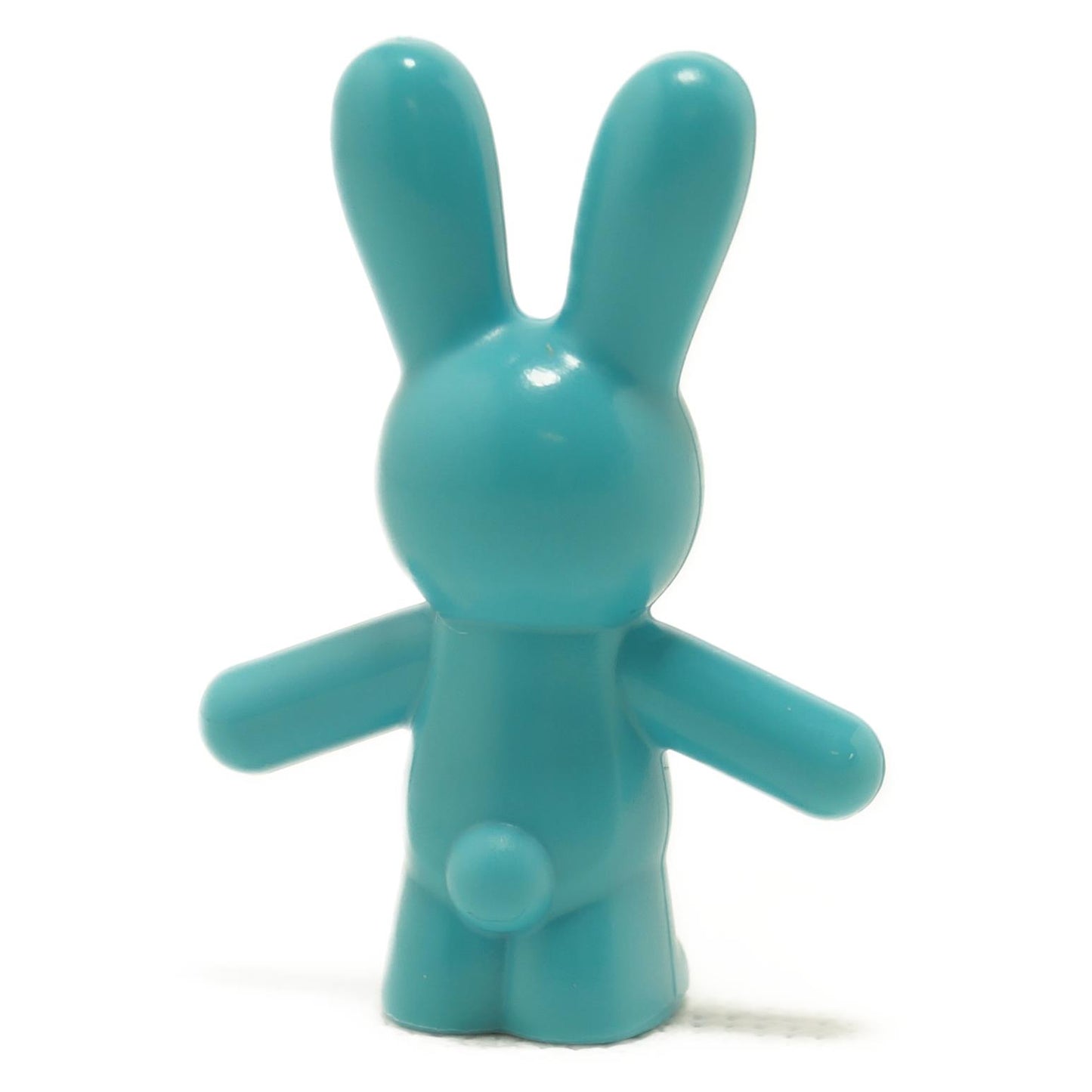 Back view of LEGO® bunny Bunchu animal figure (part 66965pb02) showing smooth molded rabbit shape and printed character details
