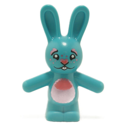 LEGO® bunny Bunchu animal figure (part 66965pb02) with printed eyes and nose, small rabbit character from Monkie Kid sets
