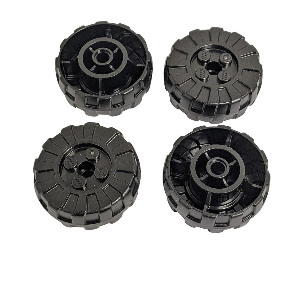 Rueda de plástico duro, con banda de rodadura de 36 mm de diámetro con 4 pernos 