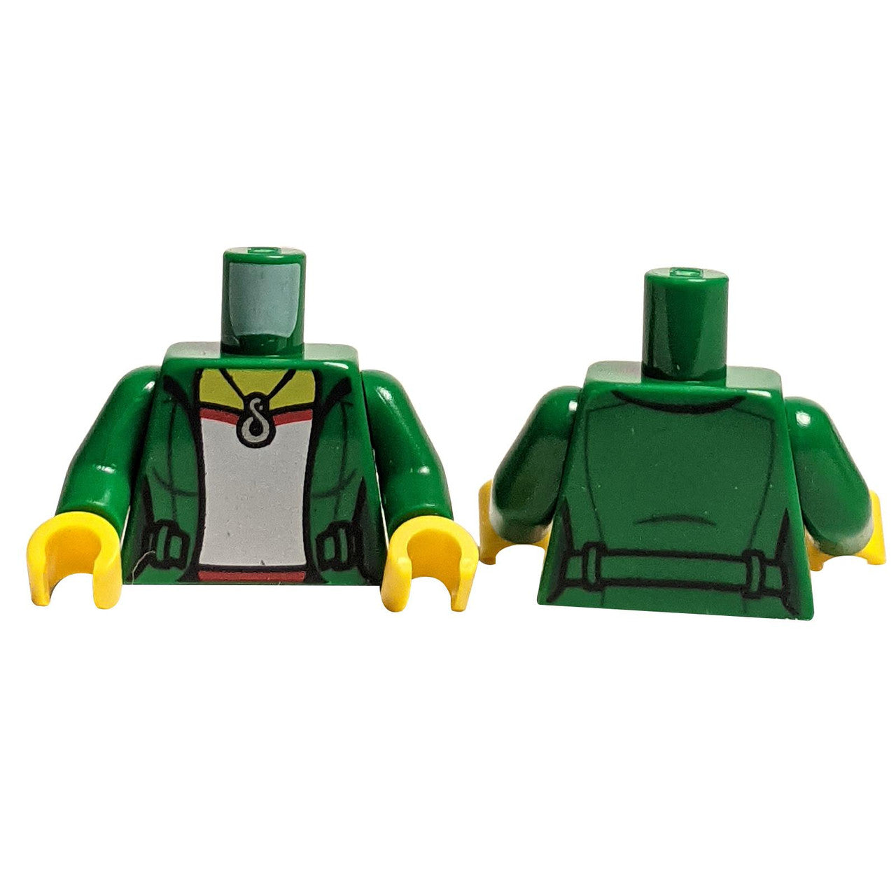 Torso con Giacca Verde e Motivo a Pendente 