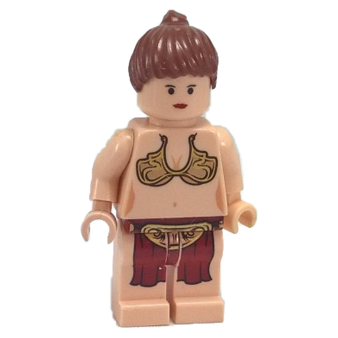 Princess Leia Slave Outfit Black Eyes LEGO Star Wars Minifigure princess-leia-slave-outfit-black-eyes-lego-star-wars-minifigure